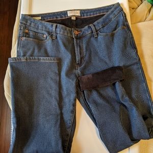 Fleece lined jeans